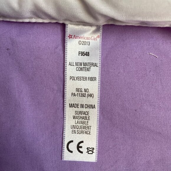 American Girl Doll Pink Satin Reversible Sheet Blanket Bedspread Bed Pillow - Picture 8 of 9